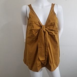 Women’s J. Crew Tie Front Tank Top Size M golden b